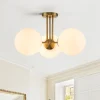 3-Light Frosted Glass Globe Ceiling Light