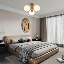 3-Light Frosted Glass Globe Ceiling Light