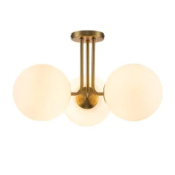 3-Light Frosted Glass Globe Ceiling Light