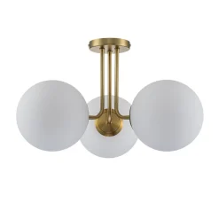 3-Light Frosted Glass Globe Ceiling Light