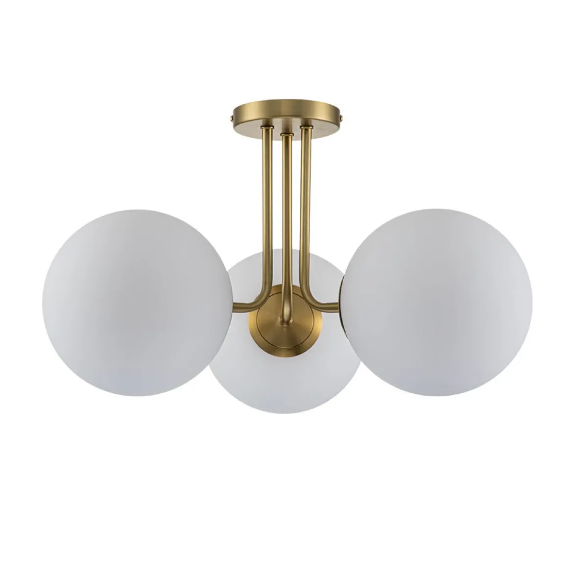3-Light Frosted Glass Globe Ceiling Light