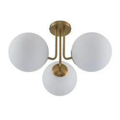 3-Light Frosted Glass Globe Ceiling Light