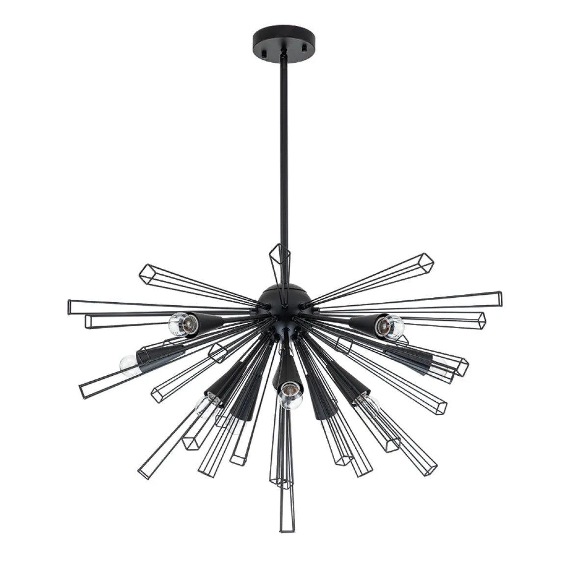 10-Light Geometric Sputnik Sunburst Chandelier