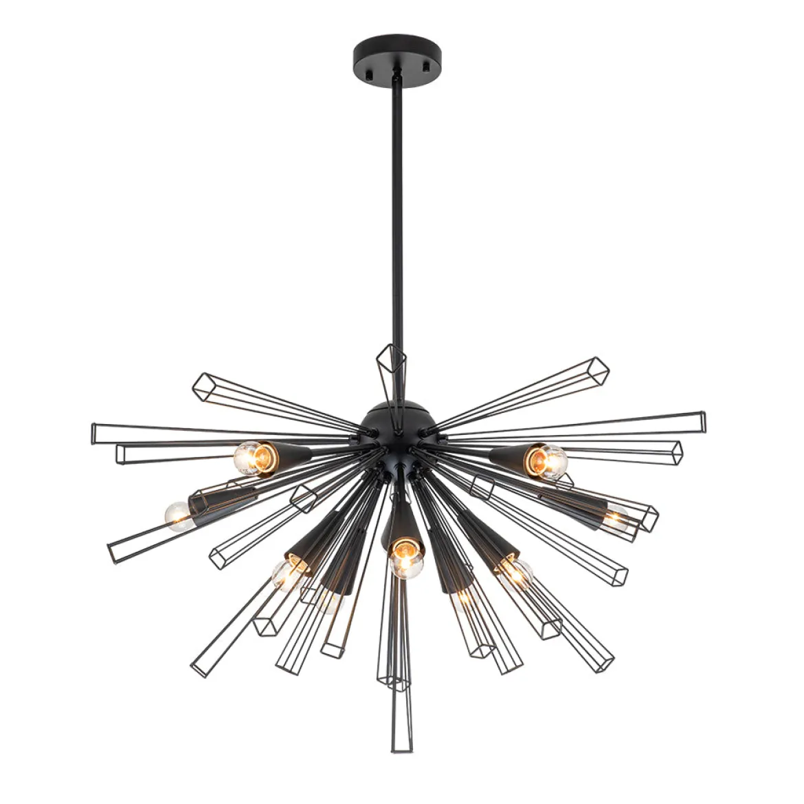 10-Light Geometric Sputnik Sunburst Chandelier