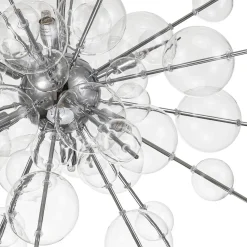 6-Light Glass Globe Bubble Sputnik Sunburst Chandelier