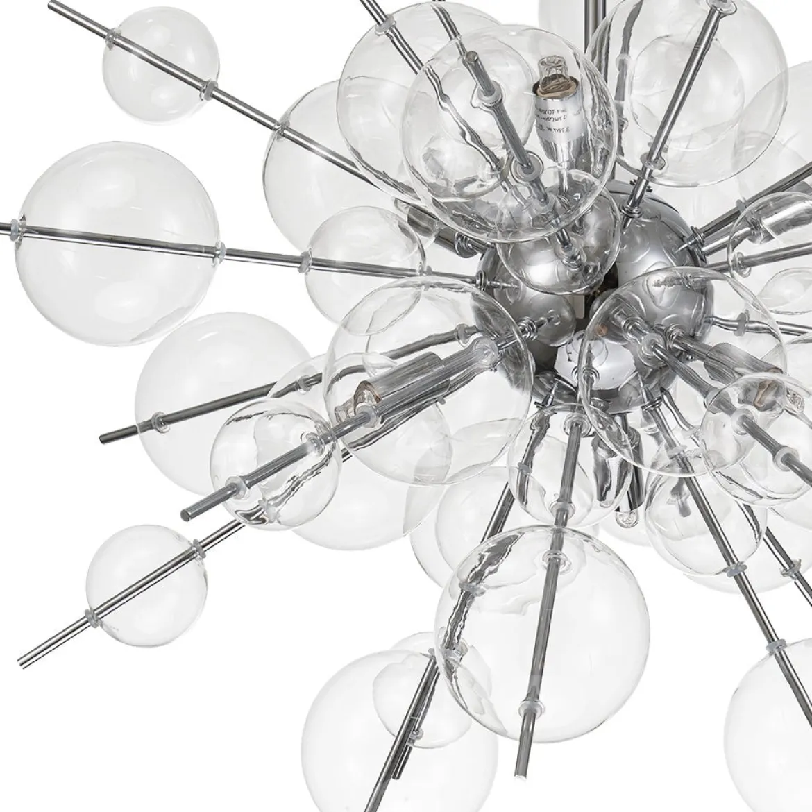 6-Light Glass Globe Bubble Sputnik Sunburst Chandelier