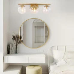 3-light Globe Vanity Wall Light