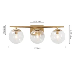 3-light Globe Vanity Wall Light
