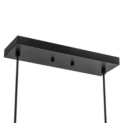 3-Light Gradual Smoked Glass Shade Linear Island Pendant