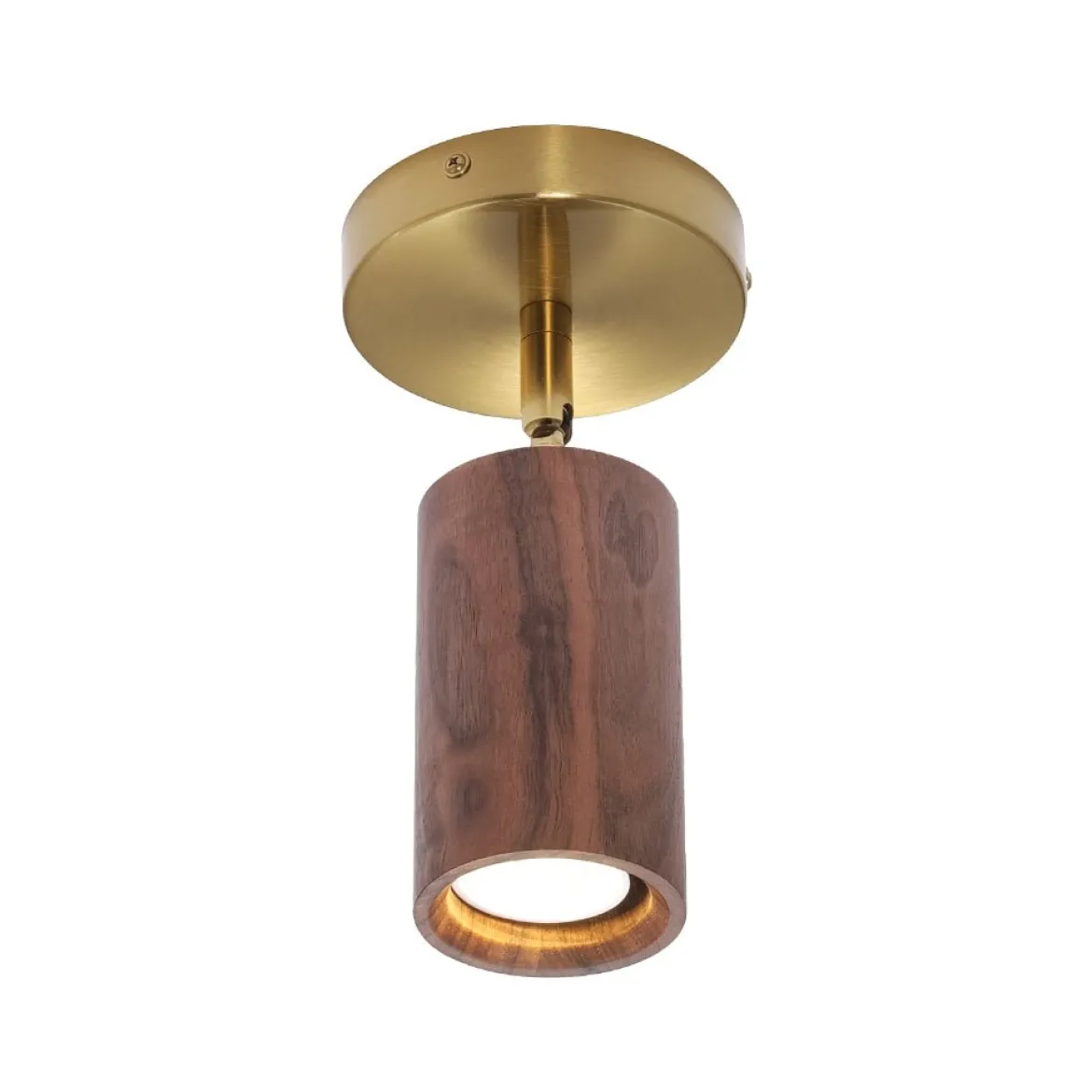 1-Light GU10 Adjustable Wooden Ceiling Spotlight Track Light