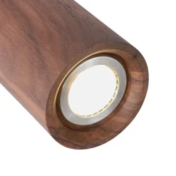 1-Light GU10 Adjustable Wooden Ceiling Spotlight Track Light
