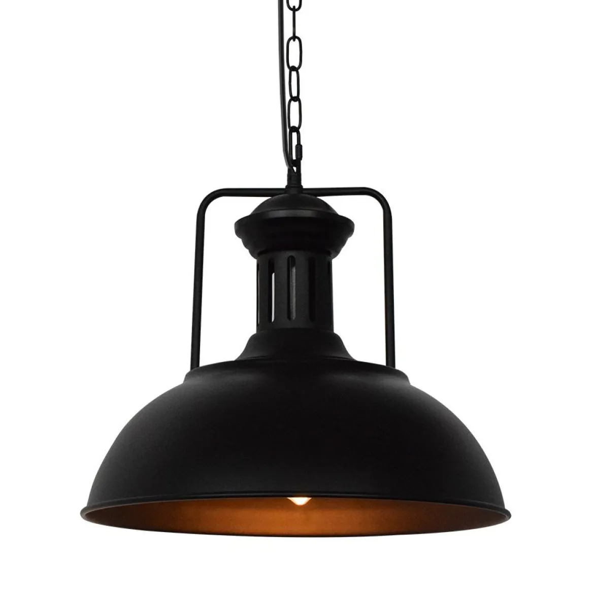 1-Light Industrial Dome Pendant Light
