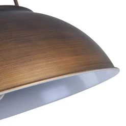 1-Light Industrial Dome Pendant Light