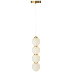4-Light LED Frosted Glass Strand Globe Pendant Light