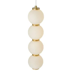 4-Light LED Frosted Glass Strand Globe Pendant Light