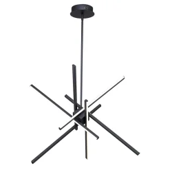 6-Light LED Rod Sputnik Chandelier