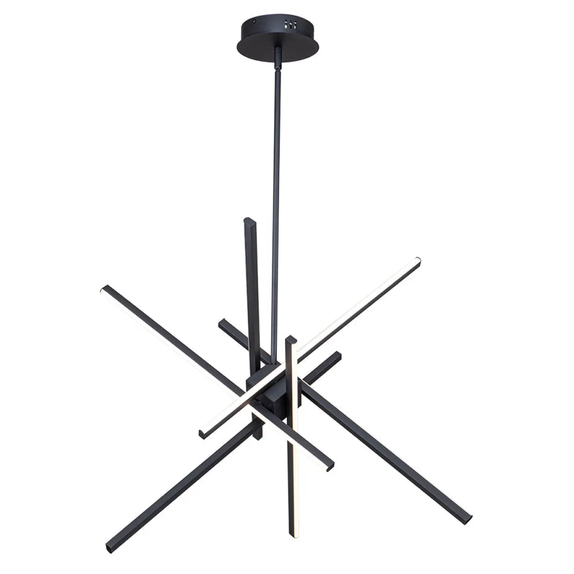 6-Light LED Rod Sputnik Chandelier