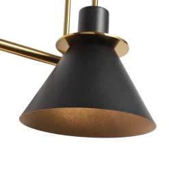 3-Light Metal Conical Shade Bathroom Vanity Wall Sconce