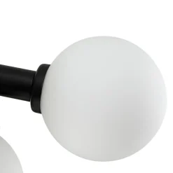 16-Light Milky White Glass Globe Linear Sputnik Chandelier