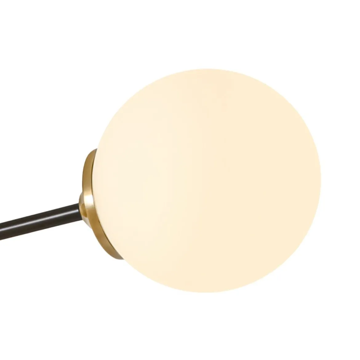 9-Light Opal Glass Bubble Sputnik Semi Flush Chandelier