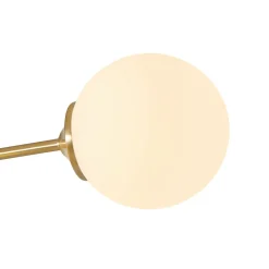 9-Light Opal Glass Bubble Sputnik Semi Flush Chandelier