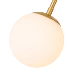10-Light Opal Glass Globe Bubble Sputnik Branch Chandelier