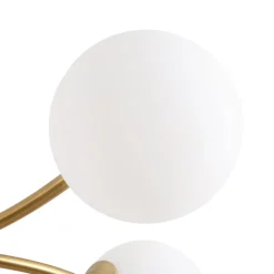 15-Light Opal Glass Globe Bubble Sputnik Branch Chandelier