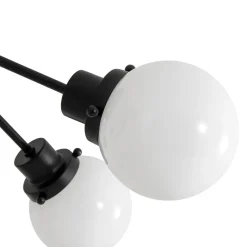 6-Light Opal Glass Globe Sputnik Semi Flush Mount