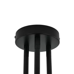 6-Light Smoked Glass Globe Linear Sputnik Semi Flush