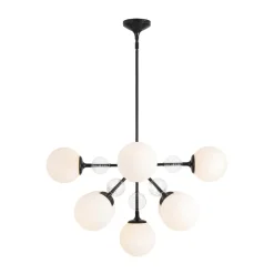 9-Light Tiered Sputnik Glass Globe Bubble Chandelier