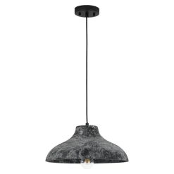 Limed Style Dome Distressed Wooden Single Pendant