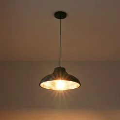 Limed Style Dome Distressed Wooden Single Pendant