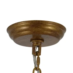 Luxe Antique Bronze Tiered Crystal Drum Cage Chandelier