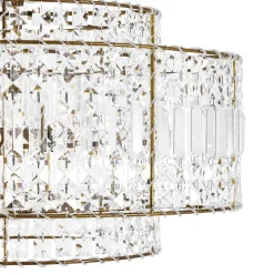 Luxe Antique Bronze Tiered Crystal Drum Cage Chandelier