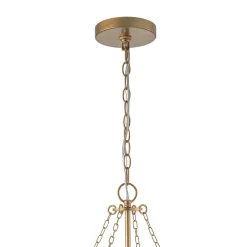 Luxe Gold Crystal Blossom Floral Basket Chandelier