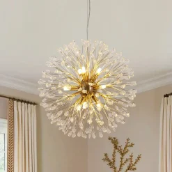 Luxury Bloom Dandelion Crystal Firework Chandelier