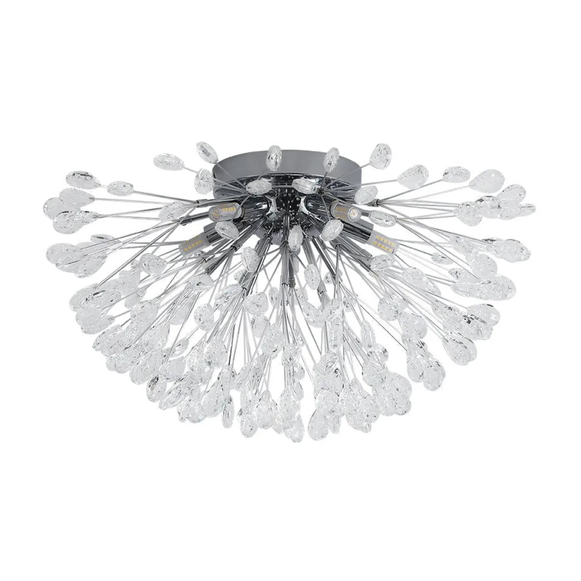 Luxury Bloom Dandelion Crystal Semi Flush Mount