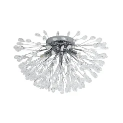 Luxury Bloom Dandelion Crystal Semi Flush Mount