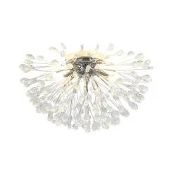 Luxury Bloom Dandelion Crystal Semi Flush Mount