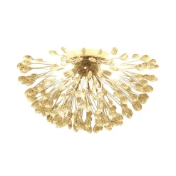 Luxury Bloom Dandelion Crystal Semi Flush Mount