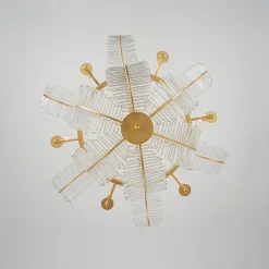 Luxury Gold Foiled Chic Antique Crystal Floral Chandelier