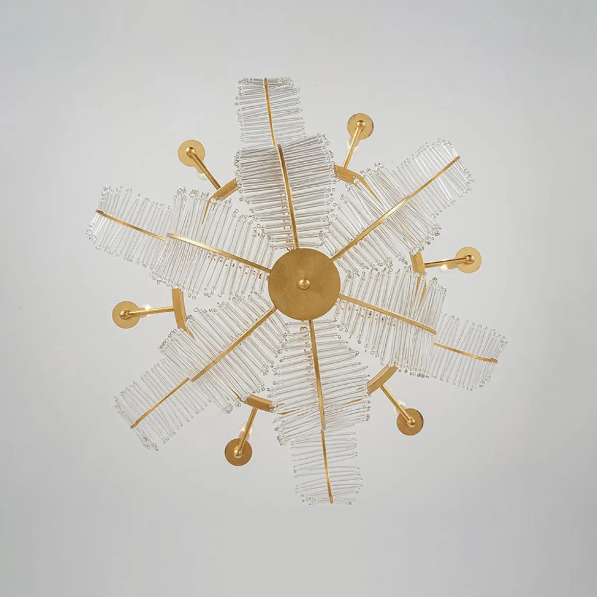 Luxury Gold Foiled Chic Antique Crystal Floral Chandelier