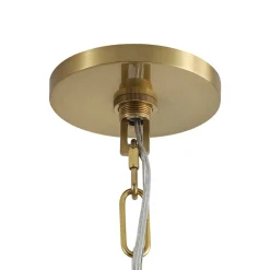 Macaron Brass Baby Blue 1-Light Iron Conical Kitchen Pendant