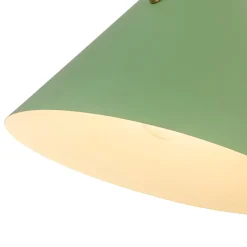 Macaron Brass Green 1-Light Iron Conical Wall Sconce