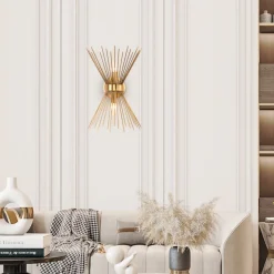 Mid Century 2-Light Sunburst Wall Sconce