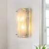 Mid-Century Brass White Glazed Glass Linear Wall Sconce