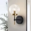 Mid-Century 1-Light Clear Glass Globe Vanity Wall Sconce