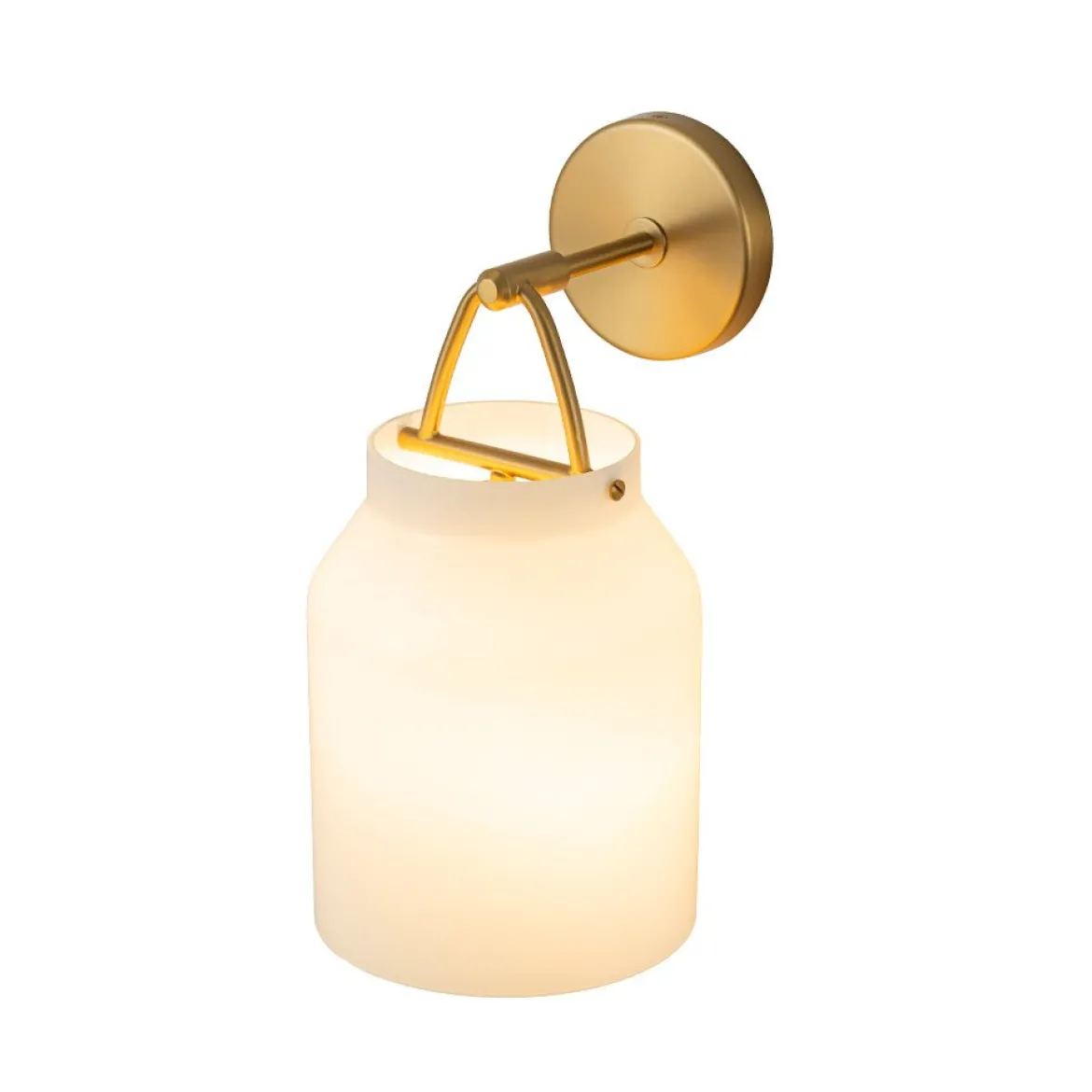 Mid-Century 1-Light Hanging Jar Shade Wall Sconce