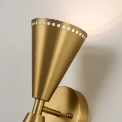Mid-Century Modern 2-Light Up Down Cone Wall Sconce