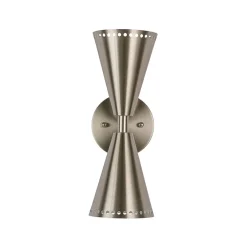 Mid-Century Modern 2-Light Up Down Cone Wall Sconce